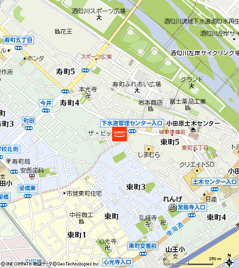 ザ・ビッグ小田原寿町店付近の地図